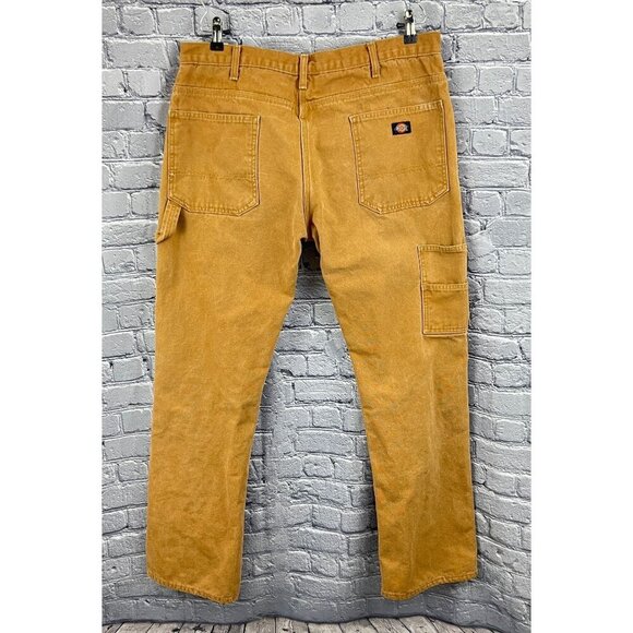 Dickies Mens Flannel Lined Carpenter Duck Work Pants 38 x 34 - Picture 2 of 11